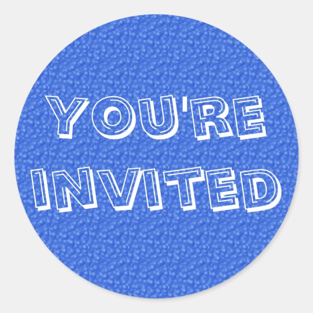 Pegatina Redonda Estás invitado (Anverso)