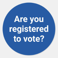 ¿Estás registrado para votar? personalizado blanco