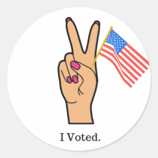 Pegatina Redonda Estas uñas votadas