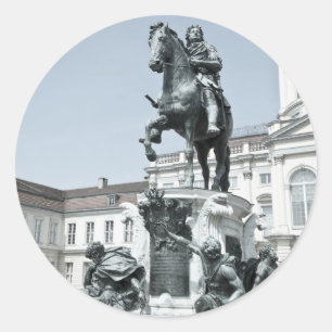 Pegatina Redonda Estatua de Federico Guillermo I en Berlín