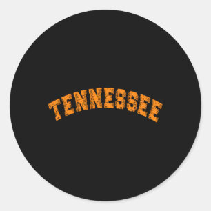 Pegatina Redonda Estatus De Estilo Grunge Del Béisbol De Tennessee