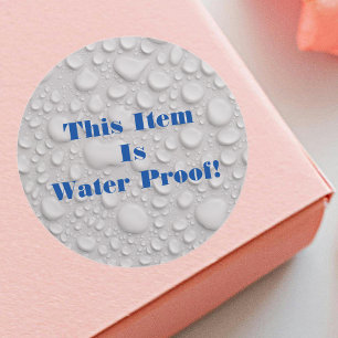 Pegatina Redonda Este artículo es a prueba de agua, texto e imagen