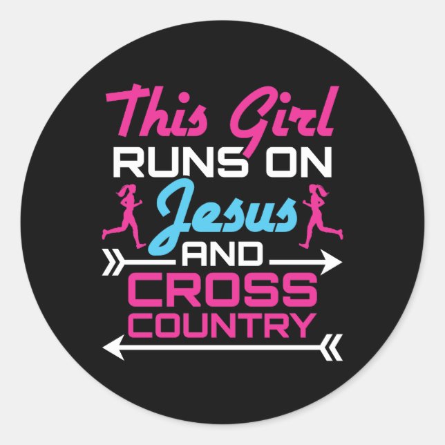 Pegatina Redonda Este Chica le pasa a Jesús y cruza la cultura del  (Anverso)