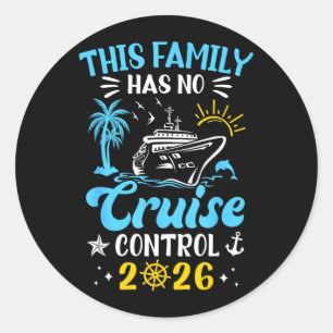 Pegatina Redonda Este Crucero Familiar Tiene Control 2026 Crucero F
