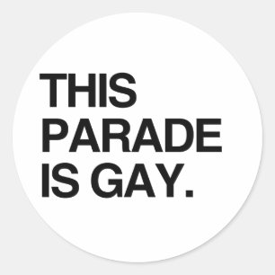 Pegatina Redonda Este desfile es gay