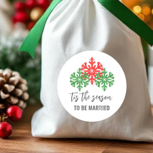 Pegatina Redonda Este Es El Boda De Los Navidades De Temporada (Subido por el creador)