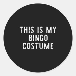 Pegatina Redonda Este es mi bingo disfraz Halloween Divertidos niño
