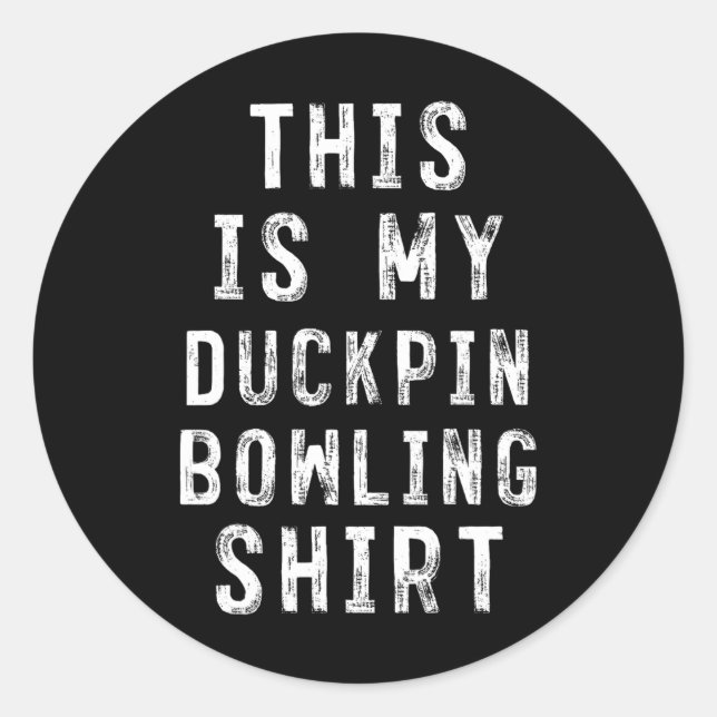 Pegatina Redonda Este Es Mi Boliche De Camisas. (Anverso)