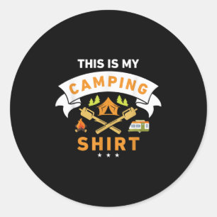Pegatina Redonda Este Es Mi Camping Shirny Camper