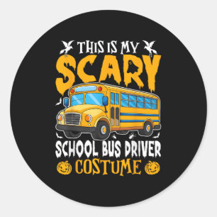 Pegatina Redonda Este Es Mi Conductor De Autobús Escolar Gracioso C
