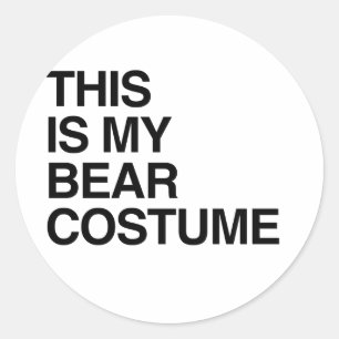 Pegatina Redonda ESTE ES MI COSTUMO DE HALLOWEEN DE OSO.png
