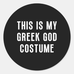 Pegatina Redonda Este Es Mi Dios Griego Disfraz De Halloween Gracio