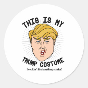 Pegatina Redonda Este es mi disfraz de Donald Trump - No pude encon
