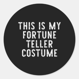 Pegatina Redonda Este Es Mi Disfraz De Halloween De Fortune Teller