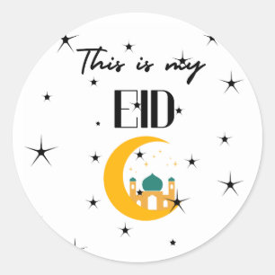 Pegatina Redonda Este es mi Eid 2024