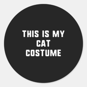 Pegatina Redonda Este Es Mi Gato Disfrazado Halloween Divertidos Ni
