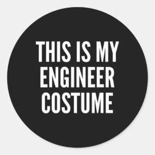 Pegatina Redonda Este Es Mi Ingeniero Disfraz De Halloween Funny Fá