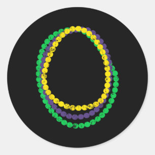 Pegatina Redonda Este Es Mi Mardi Gras Shirny Outny Men