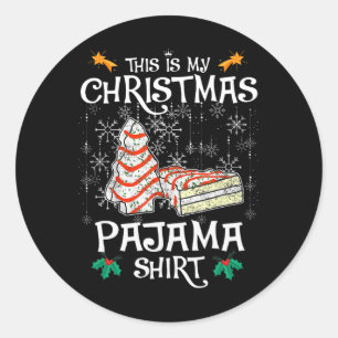 Pegatina Redonda este es mi navidad camiseta de pijama navidades gr