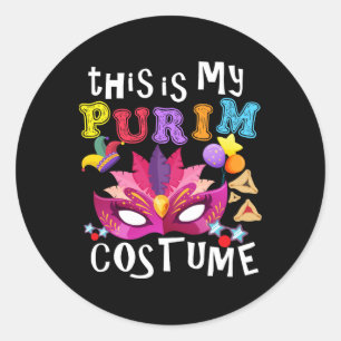 Pegatina Redonda Este Es Mi Regalo De Purim Purim Judío