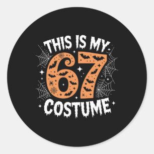 Pegatina Redonda Este Es Mi Traje 67 Meme Perezoso Brainrot 67 Dive