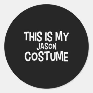 Pegatina Redonda Este Es Mi Traje Sencillo Jason Costume Halloween