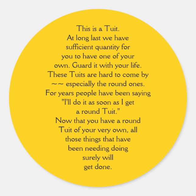 Pegatina Redonda Este es un Tuit. (Anverso)