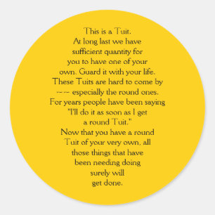 Pegatina Redonda Este es un Tuit.