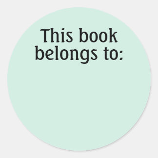 Pegatina Redonda Este libro pertenece a: