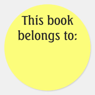 Pegatina Redonda Este libro pertenece a:
