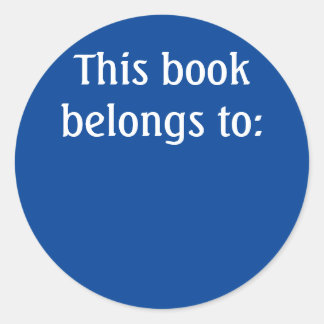 Pegatina Redonda Este libro pertenece a:
