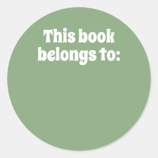 Pegatina Redonda Este libro pertenece a: