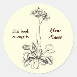 Pegatina Redonda Este Libro Pertenece A La Floral