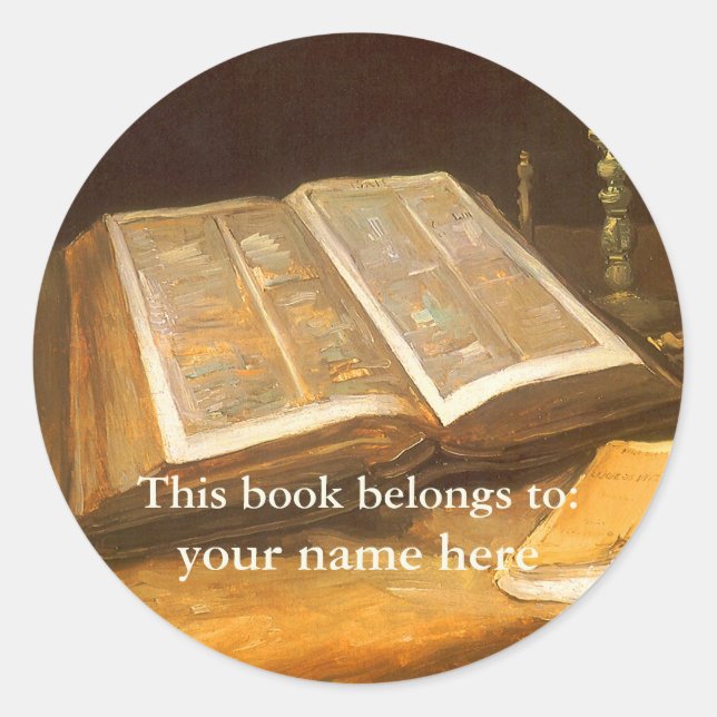 Pegatina Redonda Este Libro Pertenece A... Libros Bellas Artes (Anverso)