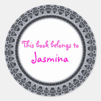 Pegatina Redonda ESTE LIBRO PERTENECE A... pegatinas