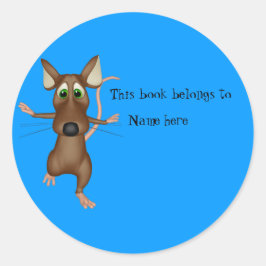 Pegatina Redonda "Este Libro Pertenece A" Pegatinas De Libros