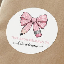 Este libro pertenece a Pink Cute School Pencil Bow