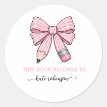 Este libro pertenece a Pink Cute School Pencil Bow
