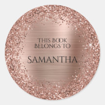 Este Libro Pertenece a Rose Gold Glitter y Foil