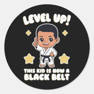 Pegatina Redonda Este Niño Ahora Es Un Premio Hapkido Karate Del Ci