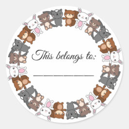 Pegatina Redonda Este pertenece a