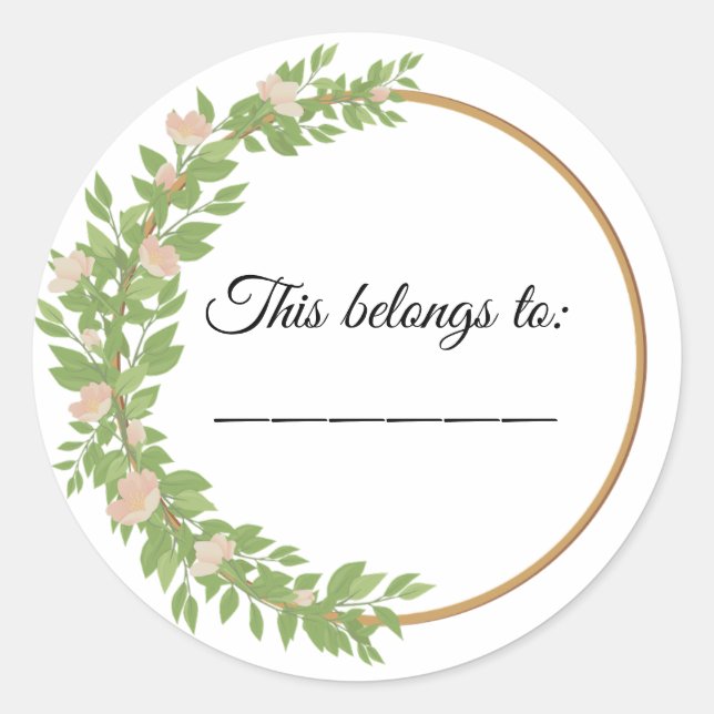 Pegatina Redonda Este pertenece a (Anverso)