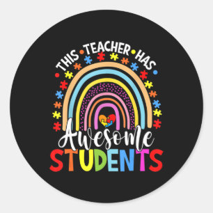 Pegatina Redonda Este Profesor Tiene Estudiantes Impresionantes Que