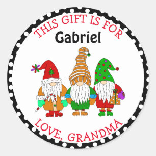 Pegatina Redonda Este regalo es para, etiquetas personalizadas de r