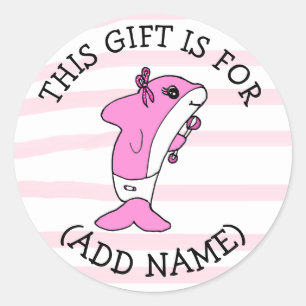 Pegatina Redonda Este regalo está para (añada el nombre) la