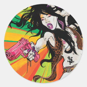 Pegatina Redonda Este salvaje