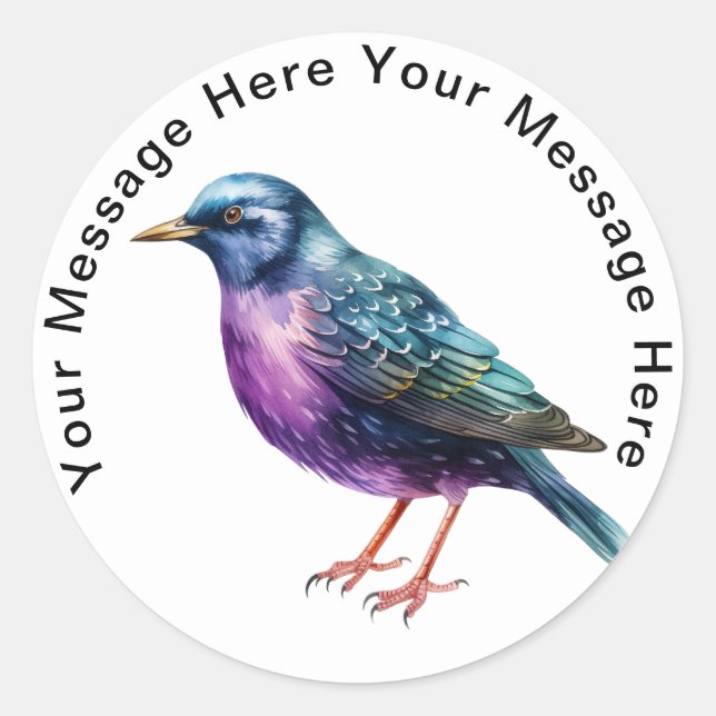 Pegatina Redonda Estellado europeo (Anverso)