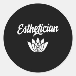 Pegatina Redonda Esteticista Esteticista Profesional Equipo Faciali
