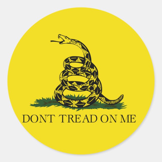 Pegatina Redonda Estigadores patrióticos (Anverso)