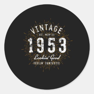 Pegatina Redonda Estilo 1953